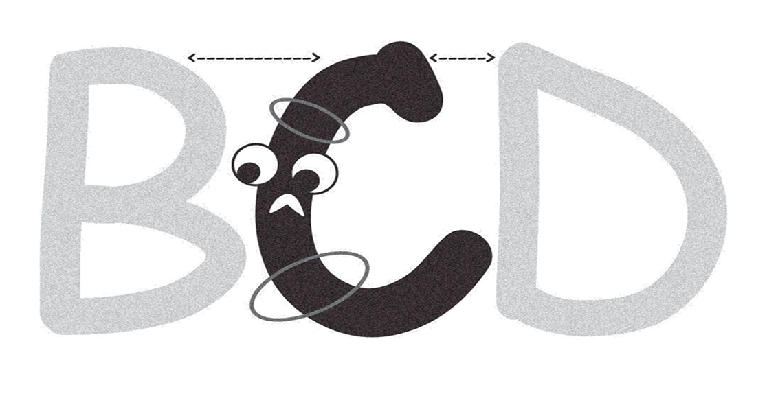 Picture of a font comparison between comic sans and another font.