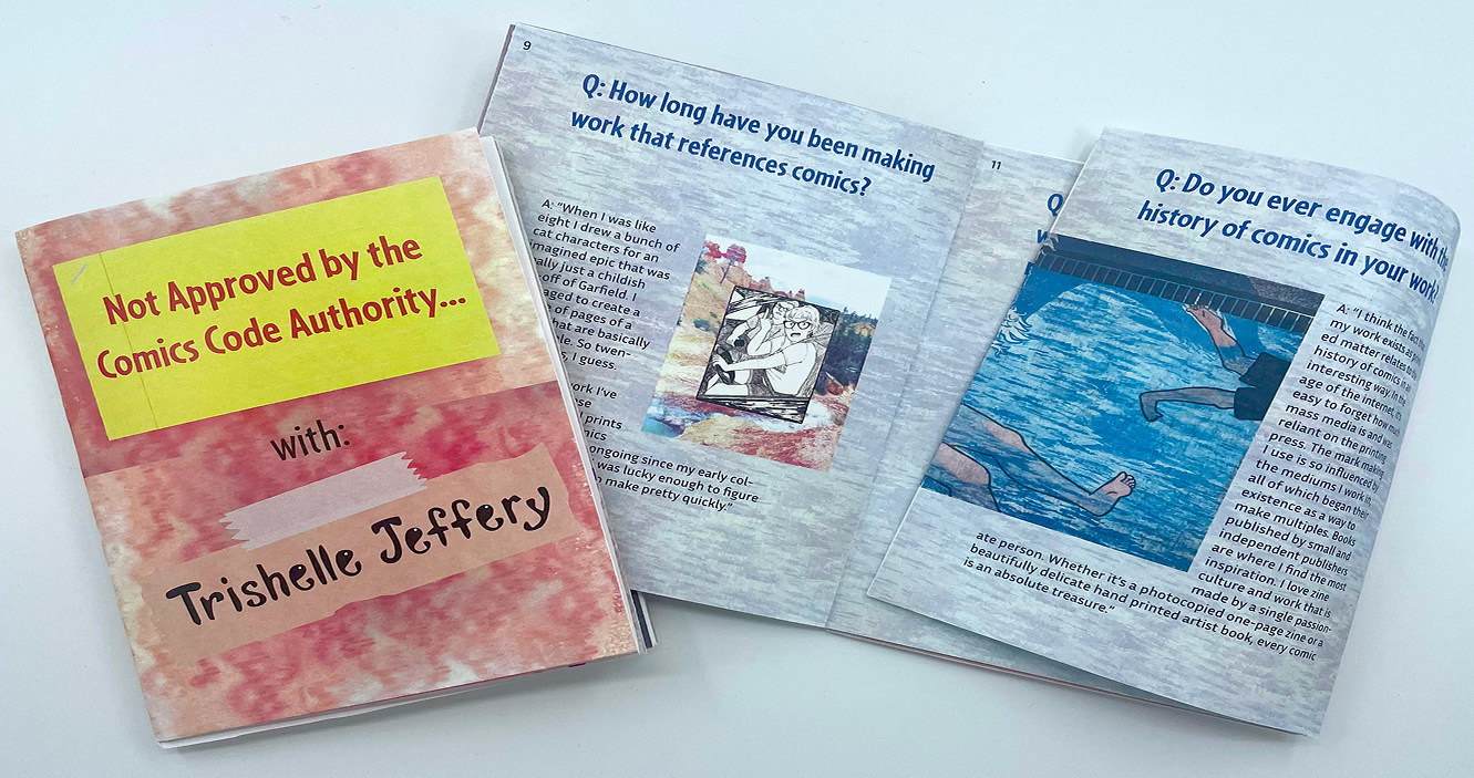 Full Photograph of front cover and inside content of zine.